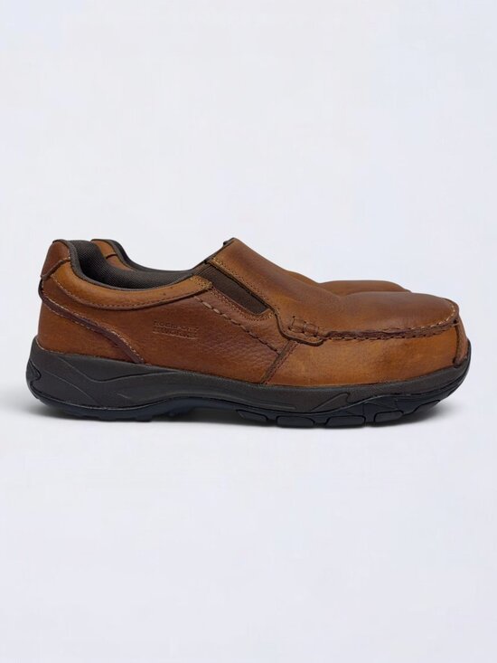 Rockport Works Extreme Slip On Shoes Mens 11 Brown Leather Composite Toe Loafer main image 4
